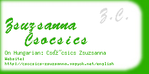 zsuzsanna csocsics business card